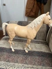 Marx Johnny West vintage horse ( on wheels, one wheel missing)