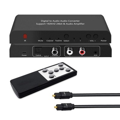 192KHz Digital to Analog Audio Converter DAC with Volume Adjustable Remote Co...