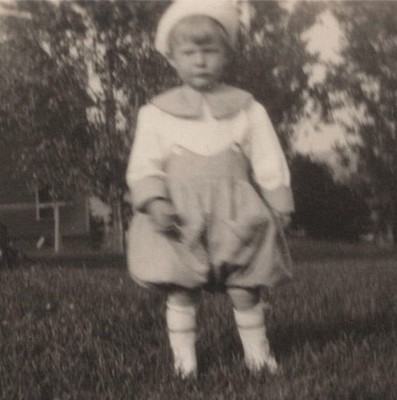 1920's Baby Boy Style Fashion Candid Home Yard Portrait Happy Childhood
