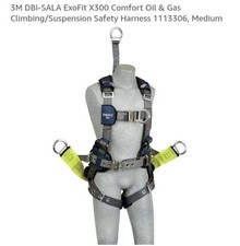 3M DBI-SALA Exofit X300 Oil and Gas Climbing Suspension Harness MED 1113306