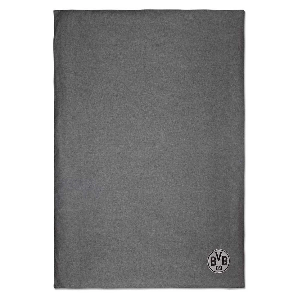 BVB Borussia Dortmund Bettwäsche grau meliert 135 x 200 cm - Bild 2 von 4