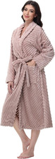 Premium Robes for Women - Super Soft Cozy Fleece Womens Robe Plush Long Bathrobe