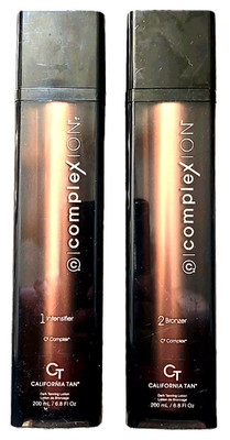 2 LOT COMPLEXION STEP 1  & STEP 2 TANNING BED LOTION BY CALIFORNIA TAN CT NEW