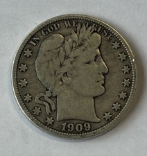 1909-O BARBER HALF DOLLAR Lots Of Detail
