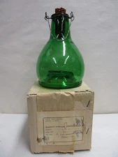 Vintage Green Hanging Glass Fly Catcher Wire Handle Corn Cob Stopper Insect Trap