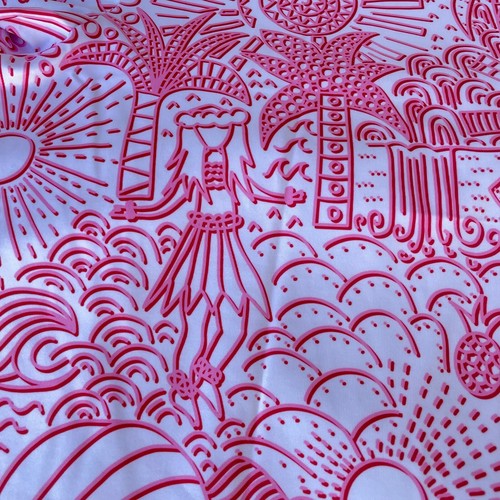 ️YATTA GOLF Shaka Life Hawaiano Rosa Blanco Tropical Hula Camisa Polo de Golf ️ 🙂 - Imagen 5 de 7