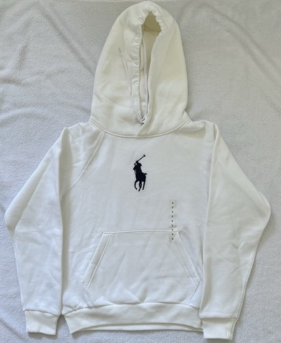 POLO RALPH LAUREN BIG PONY FLEECE HOODIE WHITE Color / Yellow Color MSRP $128 - Picture 10 of 20