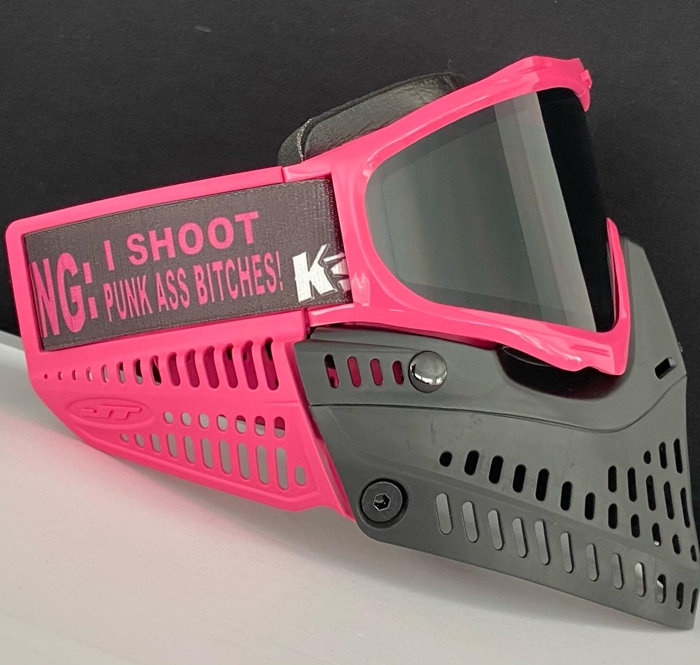 NEW JT Proflex Fuchsia Pink Revo Ears With Hardware Paintball Mask Goggle eBay