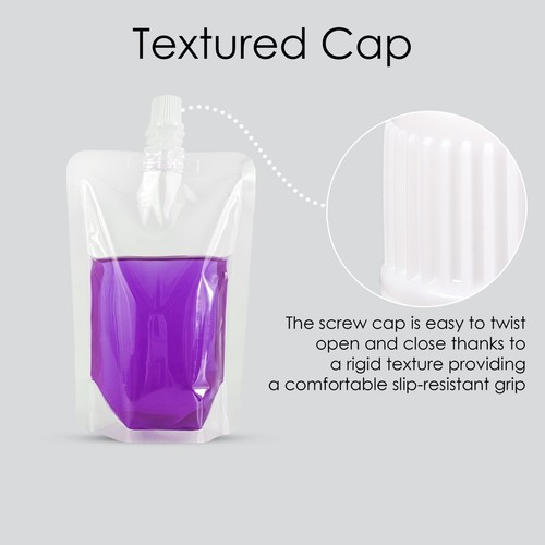 Silver White and Transparent Spout Pouches for Liquid, Juice 100ml to 5 Litre - Picture 39 of 120