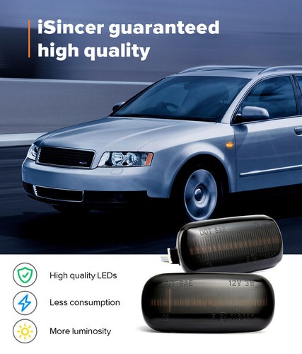 Dynamic Side Fender Marker LED Turn Signal Indicator Blinker Light For Audi A3 B - Picture 7 of 12