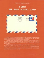 #UXC9 8c Eagle Air Postal Card Poster -Souvenir Page Flat w/FDC