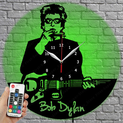 LED Clock Bob Dylan Vinyl Record Wall Clock Led Light Wall Clock 520