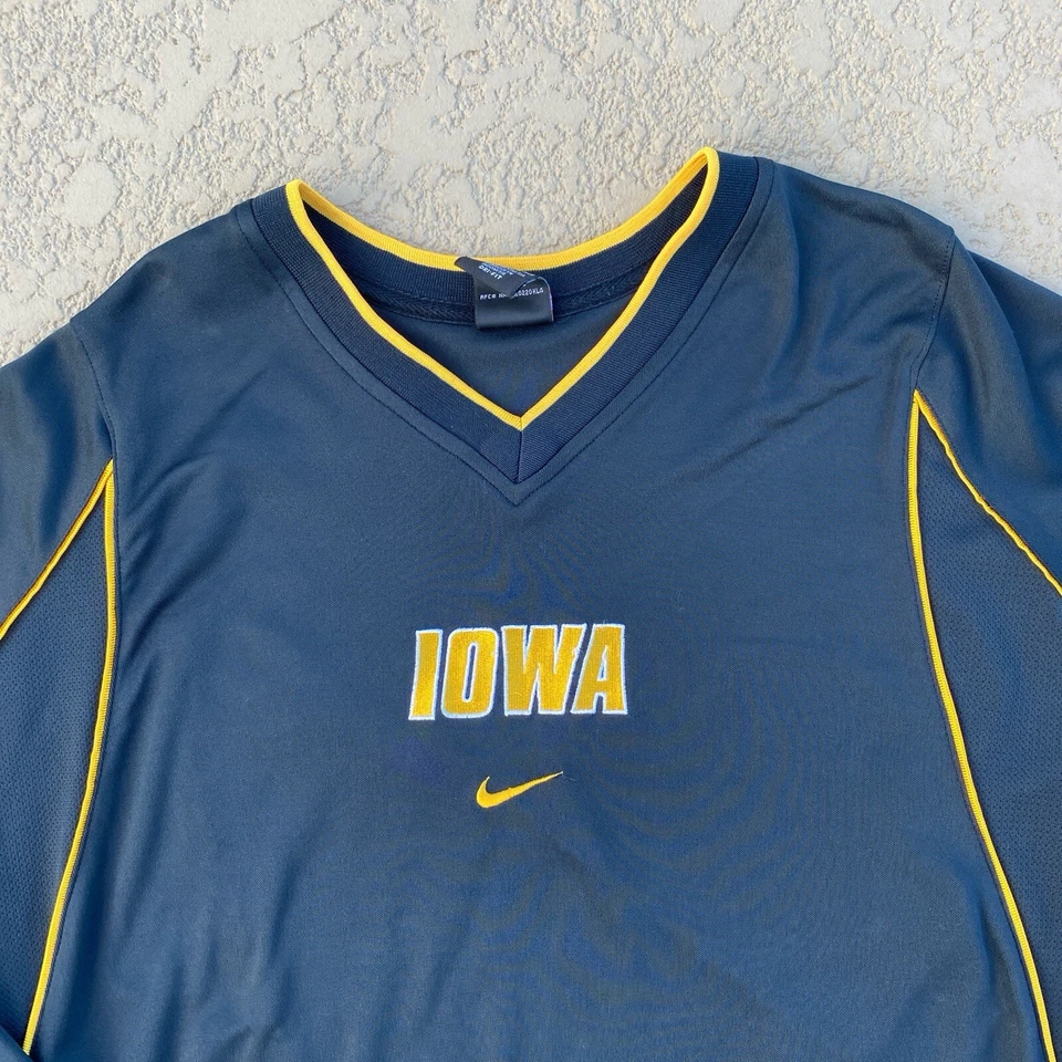 Iowa Hawkeyes Basketball Nike Black Warmup Shirt L - Image 2 of 4