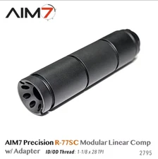 AIM7 R-77SC Modular Linear Comp W/Adapter 223, 30CAL, 9mm Aluminum Black