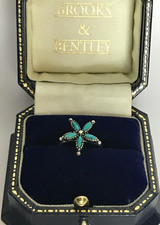 Vintage Turquoise 925 Silver Ring - Size K