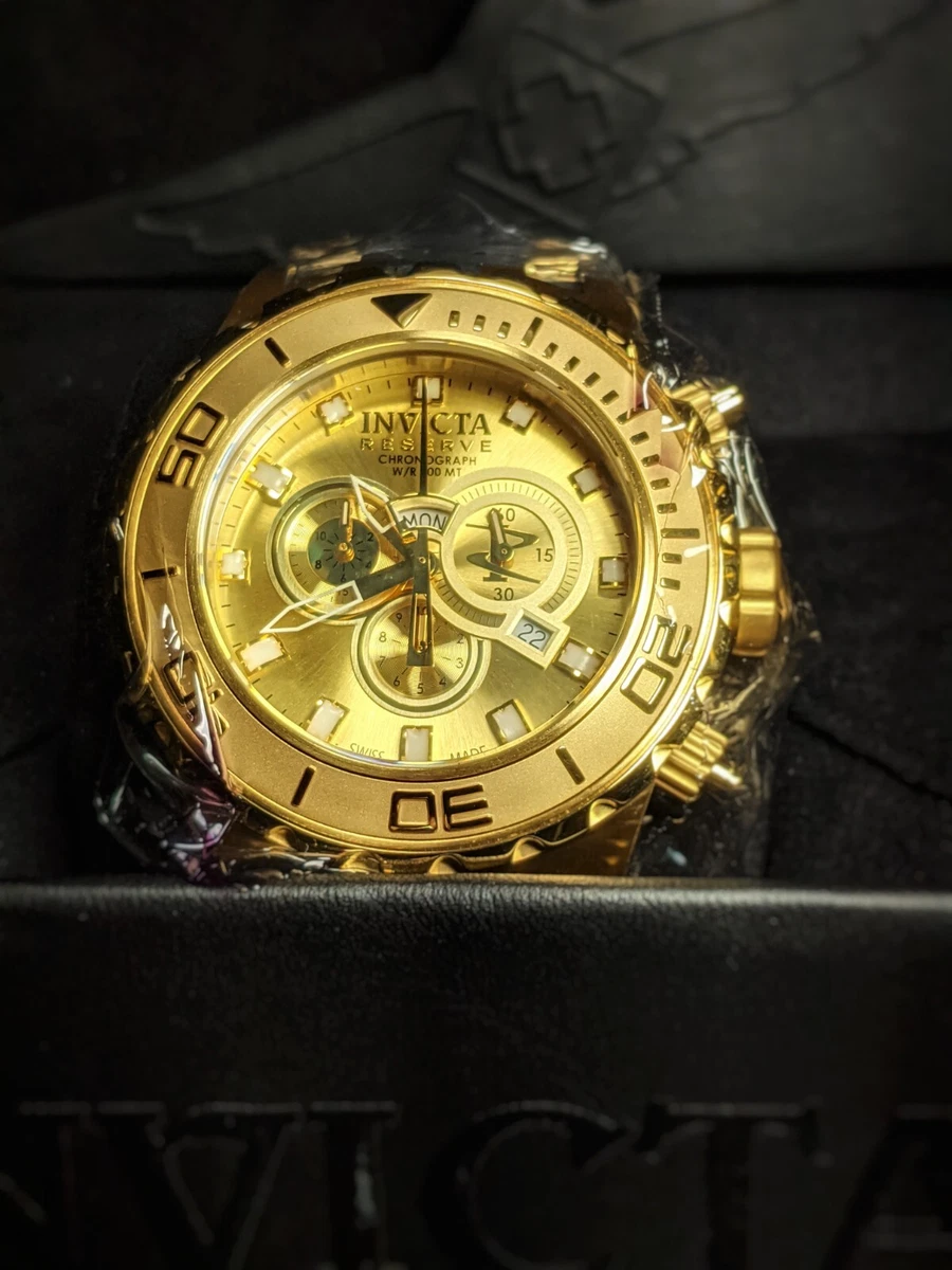 Invicta reserve hotsell gold plated