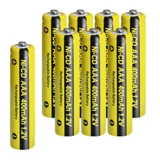 8X 1.2V AAA 400mAh Rechargeable Batteries Ni-Cd NICD Battery for Solar Light US