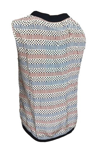 MARNI FOR H&M RETRO GEOMETRIC SILK VEST TANK TOP BLOUSE UK 8 US 4 SMALL BNWT - Picture 8 of 12
