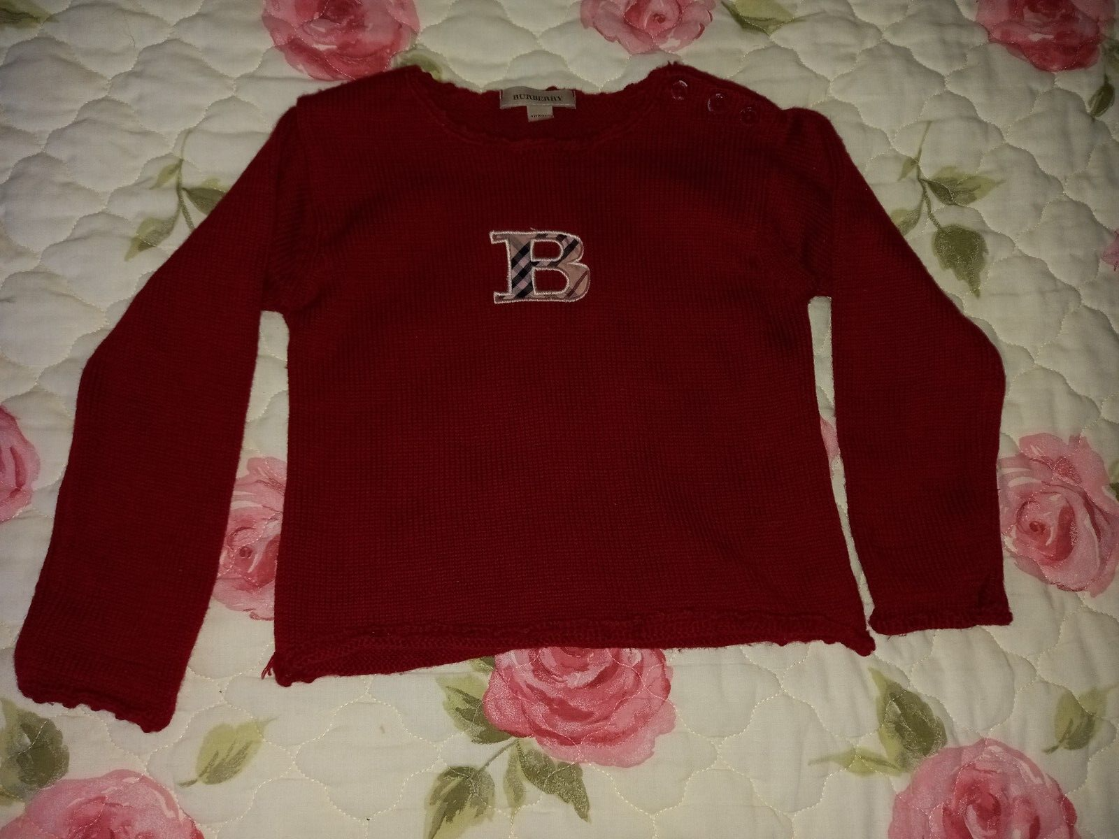 sweater knit pullover Burberry  Red Girl 4/104-image