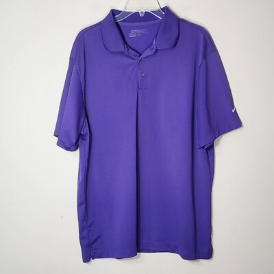 Nike Golf Shirt Mens XL Purple Tour Performance Dri-fit Polo Short Sleeve 