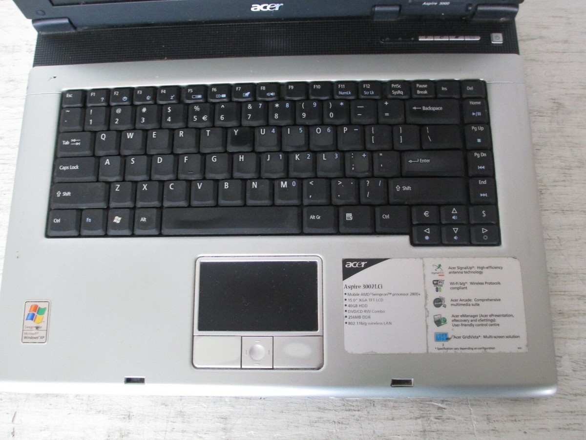 Acer Aspire 3002 LCI (3000 Series ZL5) Windows XP Laptop - For Acer Aspire 3002 LCI (3000 Series ZL5) Windows XP Laptop - For