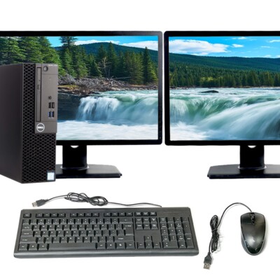 Dell Desktop Computer Intel i5 16GB 2TB HDD 1TB SSD Dual 22