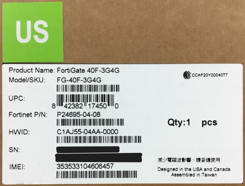 Fortinet FG-40F-3G4G 5 x GE RJ45 ports (including 1x WAN Port, UNCLAIMED - Picture 2 of 5