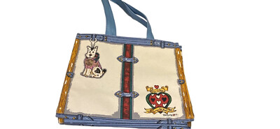 Brighton In Love We Trust Queen Of Hearts Dog Canvas Tote