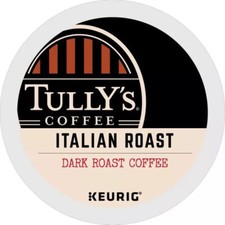 TULLY'S ITALIAN ROAST DARK ROAST COFFEE KCUPS 10CT