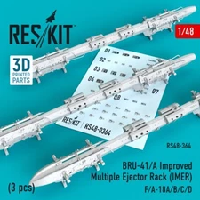 1/48 ResKit RS48-0364 BRU-41/A Improved Multiple Ejector Rack (IMER) (3 pcs)