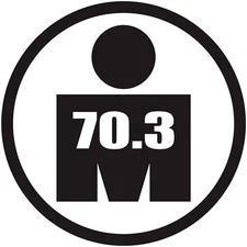 70.3 Circle Half Triathlon 4" Euro Race Vinyl Decal Window Sticker V2