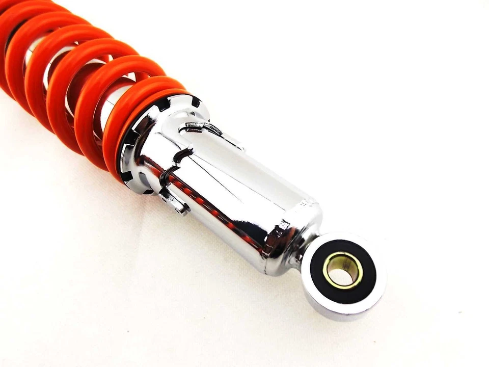 AMORTIGUADORES KAWASAKI F8 250 BISONTE 365mm JBS NARANJA/CROMO OJO A OJO Foto 3 de 4