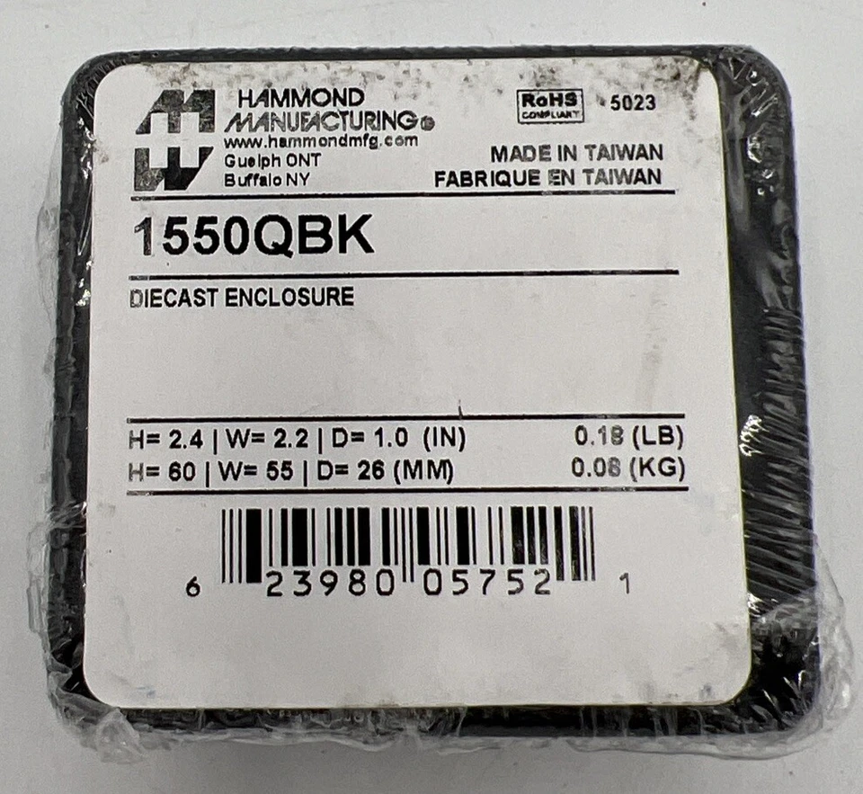 1 piece, Enclosure: multipurpose HM-1550QBK /E2UK Hammond Manufacturing - Image 2 of 2