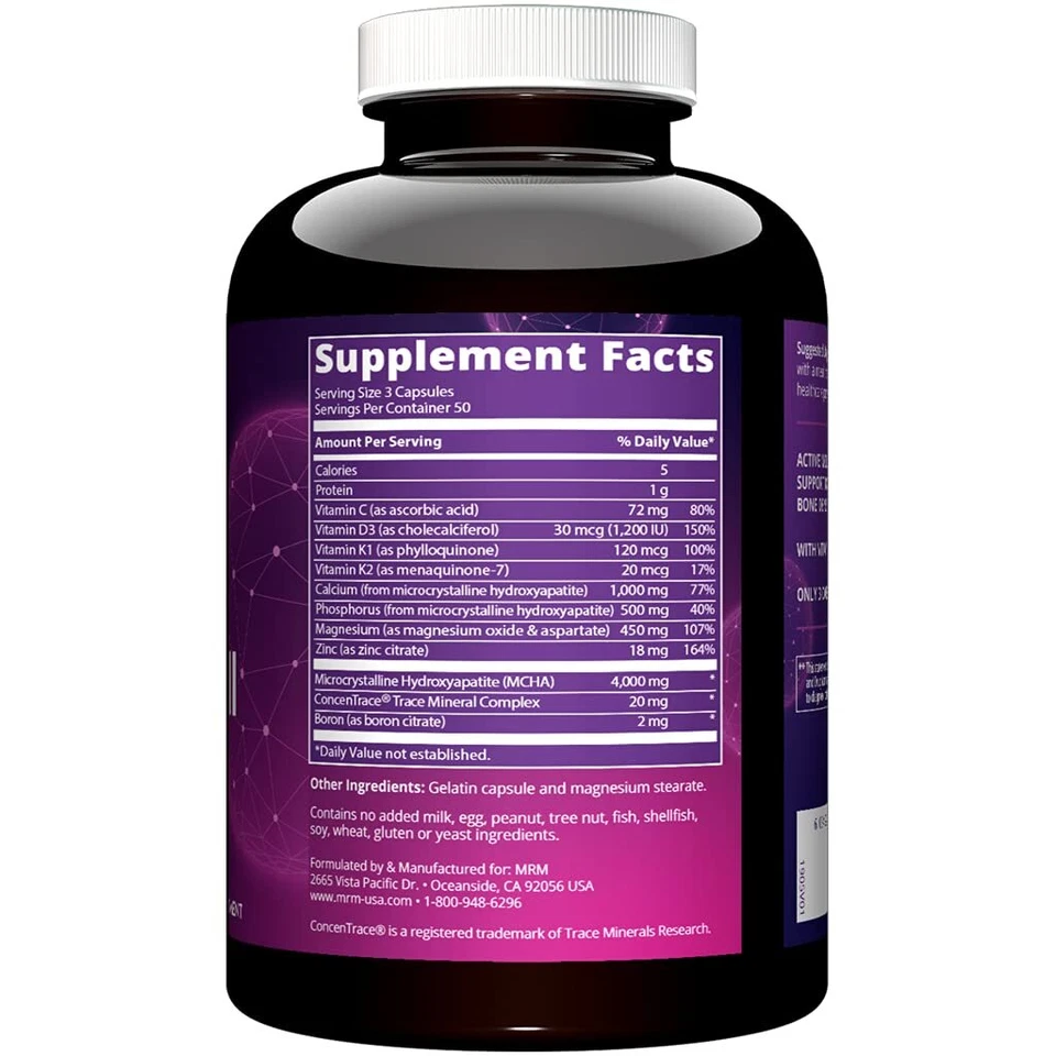 MRM Bone Maximizer III 150 Cápsulas Suplemento Nutricional para la Salud Ósea Foto 2 de 4
