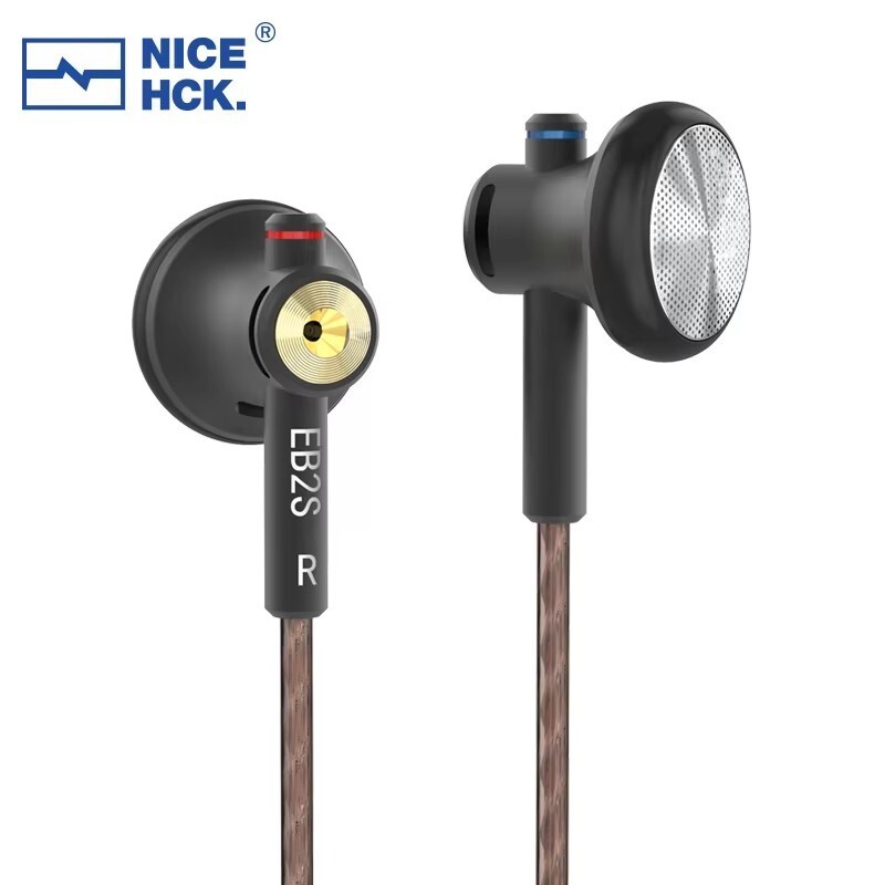 NICEHCK EB2S Earphone HD Mirophone Earbud L Plug 15.4mm LCP Dynamic Vocal Music