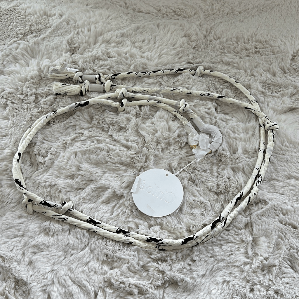Chloe $1050 Braided Rope Belt in Dusty White One Size | eBay