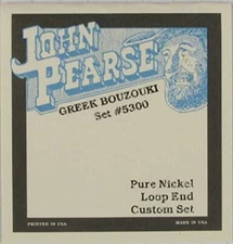 5300 John Pearse Pure Nickel Greek Bouzouki Loop Ended String Set - 9-24