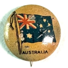 1896 Celluloid 7/8" Pinback Button Flags of the World AUSTRALIA