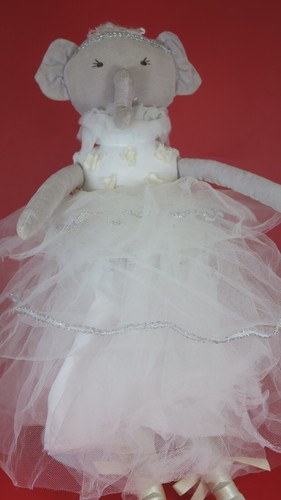 Pottery Barn Monique Lhuillier Kids Gray Elephant Ballerina Designer Plush PBK - Picture 5 of 14
