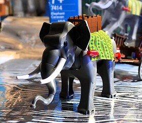 Rare 2003 LEGO Orient Expedition 7414  Elephant Caravan w/ Manual Box & Minifigs