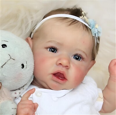 Realistische Reborn Baby Puppe Mädchen (Vinyl, 19 Zoll)   Lifelike Puppe für Kin