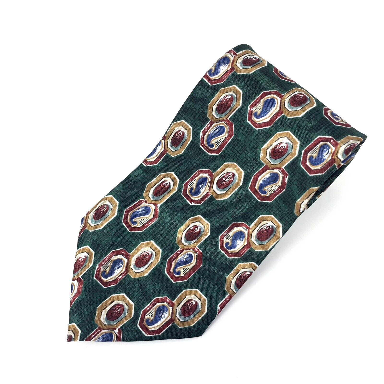Wembley Green with abstract Pattern Polyester Men… - image 1