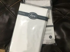 $278 Dea Italy NWT (2) King Pillowcases 100% Cotton Eleonora White Sateen