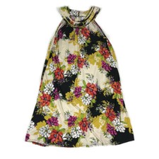 NEW Cupio Floral Halter Dress Women's Size Medium Stretch Sleeveless Spring