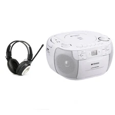 TR621 CD/Cassette Tape Player Recorder,TR101 Portable FM Radio Stereo Headphone