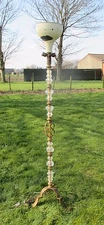 Gorgeous Vintage Floor Standing Lamp  Era Murano Glass Brass Foot Regency style