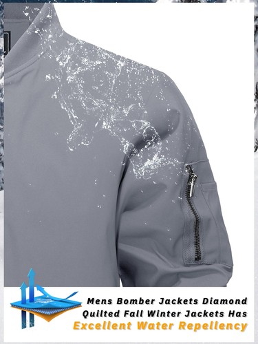 Para hombres Ropa deportiva con cremallera completa Chaqueta de bombardero acolchada térmica Abrigos de trabajo informales - Imagen 3 de 68