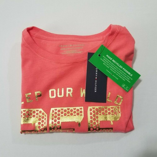 Tommy Hilfiger Girls Top Short Sleeve Cotton Graphic Print Colorful - Picture 27 of 27