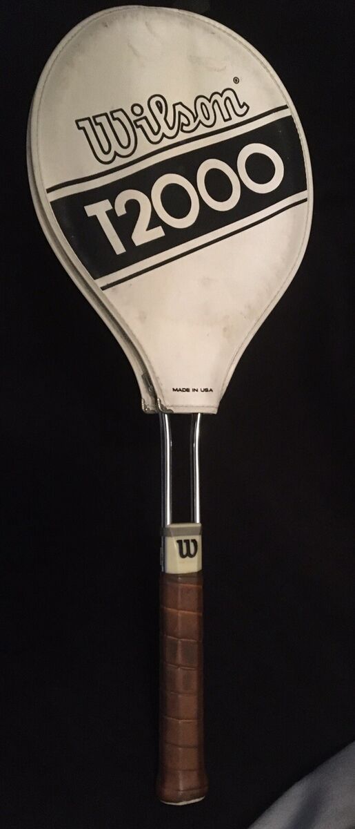 Original 1967 Wilson T2000 Tennis Racket & Cover 4 5/8 Light