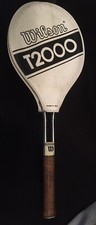 Racchetta e cover tennis Wilson T2000 originale 1967 4 5/8 sport leggeri da collezione